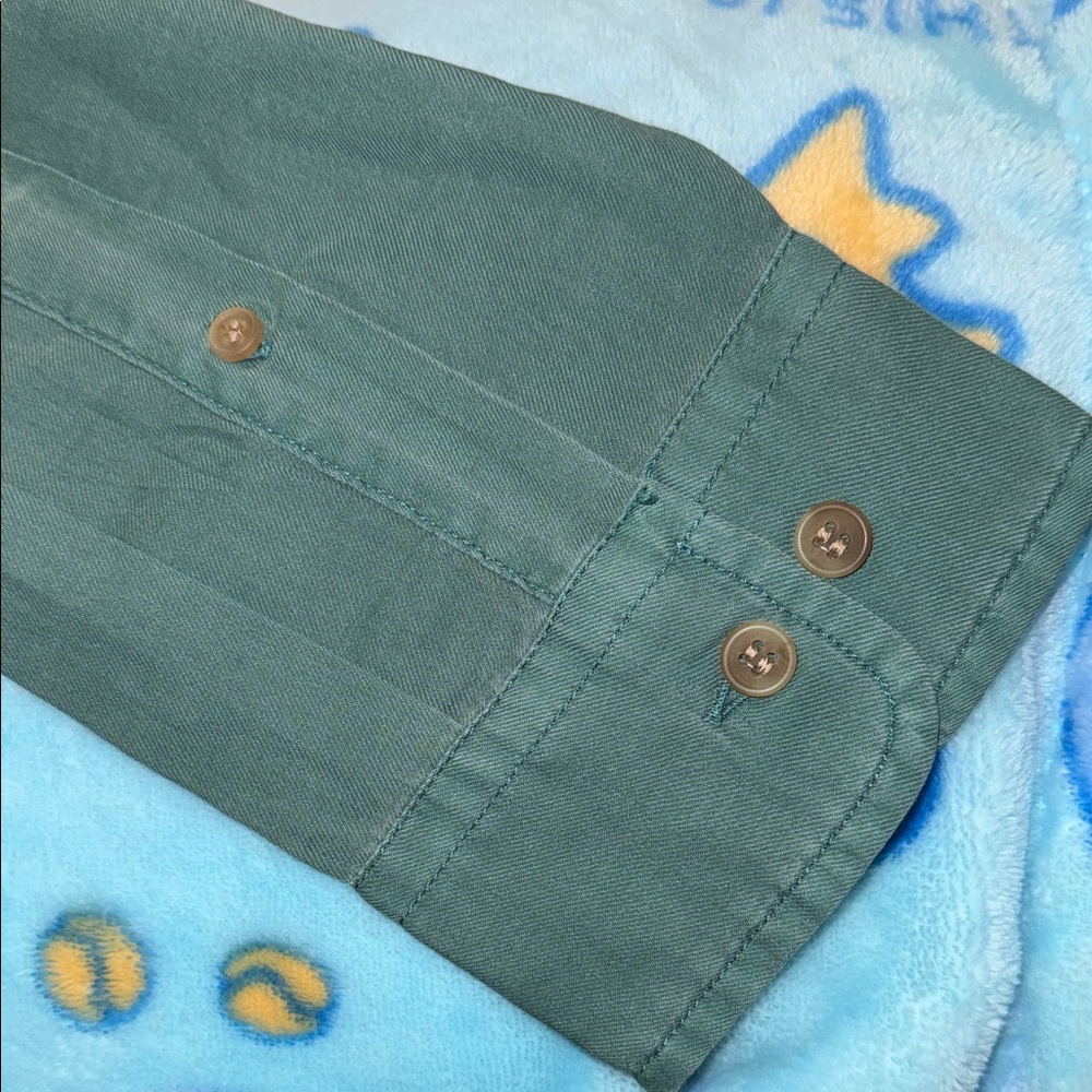 Men's Green Button-Up Banana Republic Shirt Large Tall - Picture 6 of 7